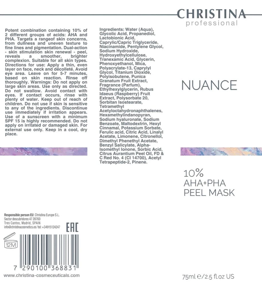 Nuance 10% Aha+pha Peel Mask — 3